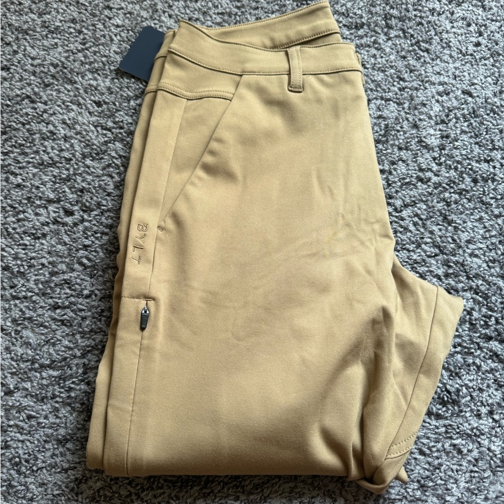 BYLT slim tan pants